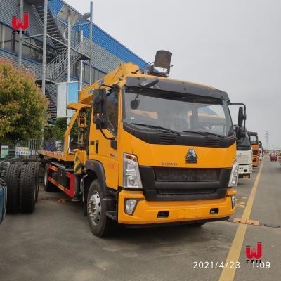 China Sinotruk Truck Mounted Crane Flatbed Towing Truck 9.726l Truck Boom Crane for sale