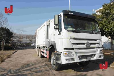 China Camión del cargador 16m3 del lado de la gestión de desechos 336HP para la recolección de basura en venta