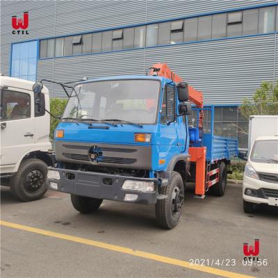 China Euro Folding Truck Mounted Hydraulic Crane 4x2 Loading for sale