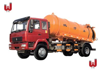 China 10m3 Vacuum Sewage Truck 6 Wheelers Sewage Cleaning Tanker for sale