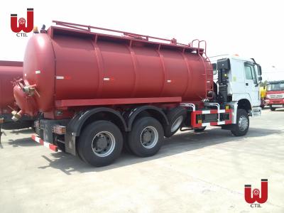 China HOWO 10 Wheelers Sewer Vacuum Truck 18t Sewage Vacuum Pump Truck for sale