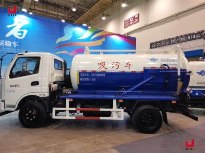 China Euro 4 Sewer Vacuum Truck 5T Sewage Suction Truck 4x2 for sale