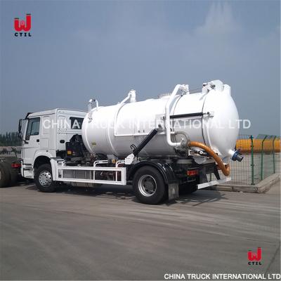 China HOWO Sewer Vacuum Truck 10 Cubic Meters Truck Mounted Jetter for sale