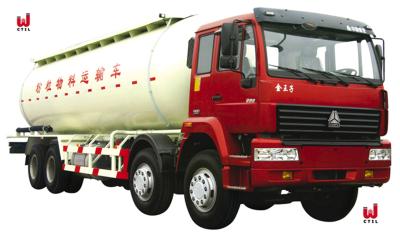 China Howo 8X4 Bulk Cement Tank Truck HW19710 12 Wheelers Diesel Fuel for sale