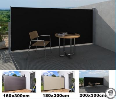 China Sunshade Outdoor side awning Folding Screen Privacy Divider with Steel Pole for sale