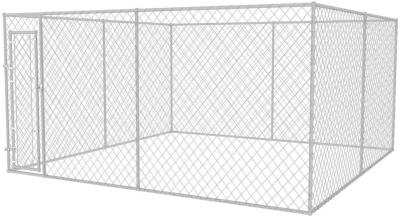 China Outdoor Electroplated Metal 4x2m Dog Cage Kennel for sale