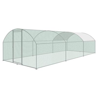 China 3m X 5.6m Round top Metal Chicken Run Walk In Coop For Poultry Hen Cage Pen Walk in Chicken Cage for sale