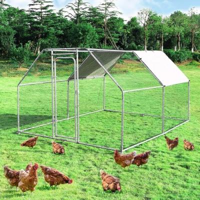 China CE PVC Coating 3x4m Metal Walk In Chicken Coop for sale