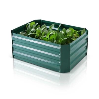 China 7.9kg Power Coated Surface 8x3ft Raised Metal Garden Bed for sale