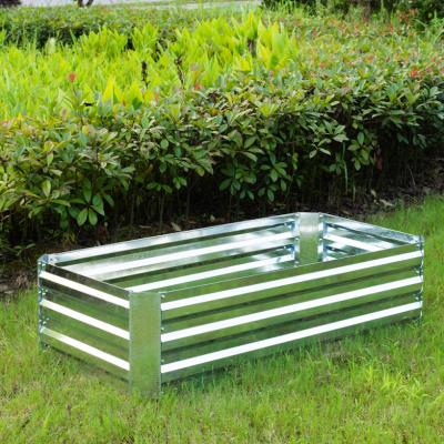 China Rectangular L240cm Galvanized Garden Beds For Outdoor for sale