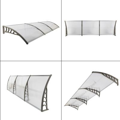 China M series Door Canopy awning for door and window 200x80 cm dark gray Patio cover shelter with black support for sale