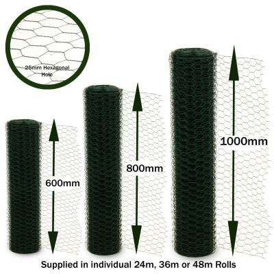 China PVC Coated 1mx36m Chicken Mesh Fence For Home Handicrafts for sale