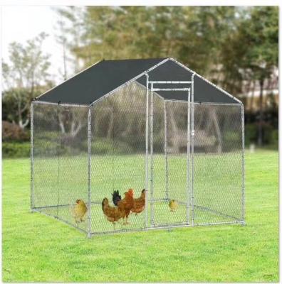 China Metal Walk in Chicken Run Coop Cage Animal Poultry House Hutch Backyard Outdoor Chicken Cage for sale