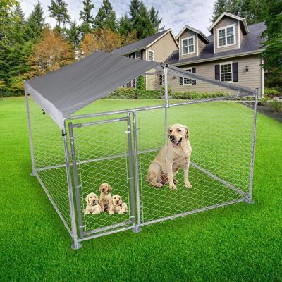 China Dog Cage Dog Kennel Cover Weathergard large all Season Run Roof Perfect Fit outdoor Cages and Pens 2x2x1.6m for sale