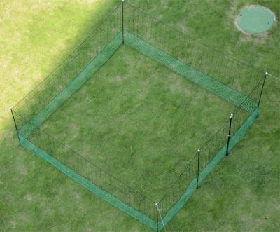 China 24 M Chicken Net Fence Kit With Gate Double Pointed Posts in Green with Fibreglass Rod for sale