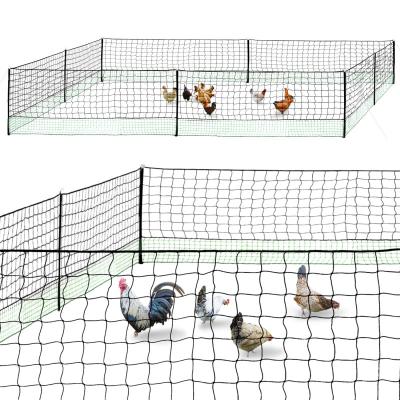 China 50 M Chicken Net Fence Kit With Gate Double Pointed Posts in Green with Fibreglass Rod for sale