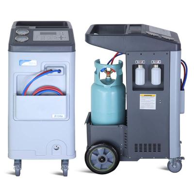 China Fully Automatic Auto AC Reclaimer R134a Freon Recovery Machine for sale