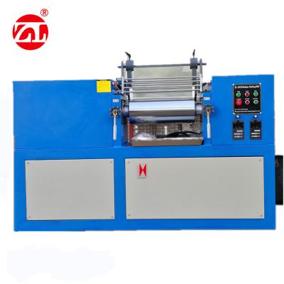 China Blue Color Rubber Testing Machine / Lab Two Roll Mill 160 * 350 mm Roller Size for sale