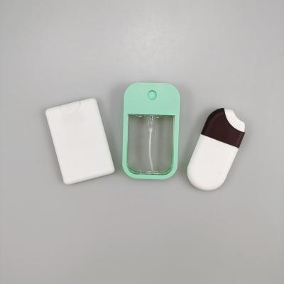 China 35ml 40ml PET Plastic Perfume Spray Bottle with Pump Sprayer in Credit Card Shape for sale