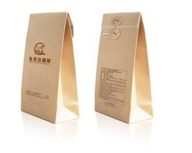 China corda personalizada do saco de papel de Kraft que levanta sacos impressos de Kraft à venda