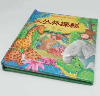 Cina Stampa del libro di pop-up di esplorazione della giungla dei bambini di carta patinata della copertina dura in vendita