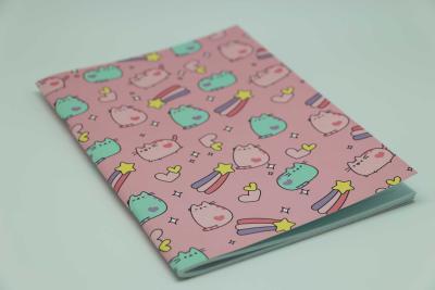 China Adorable Pink Pig Softcover Saddle Stitch Binding Notebook Printing Service for sale