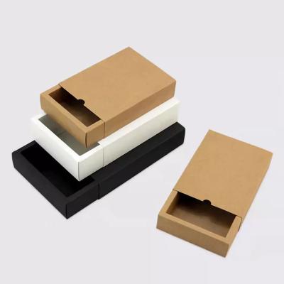China Matte  glossy Kraft Paper Slide Drawer Box For Mobile Phone Case for sale