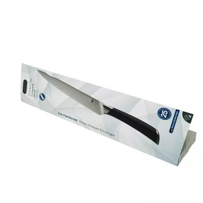 China Logo Custom Printed  Recycled Paper Packaging Knife Boxes With Hook for sale