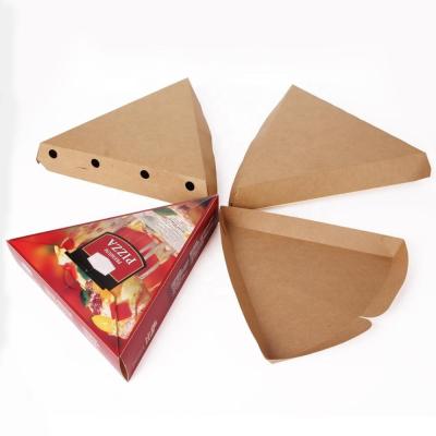 China Dreieck formen Pizza-Verpackenkasten-Farbdruck gerunzeltes Kraftpapier zu verkaufen