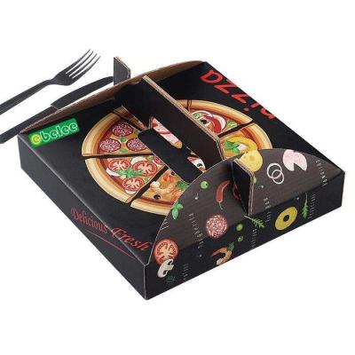China Pizza-Verpackenkasten e-Flöte 12 Zoll-Schwarzes zu verkaufen