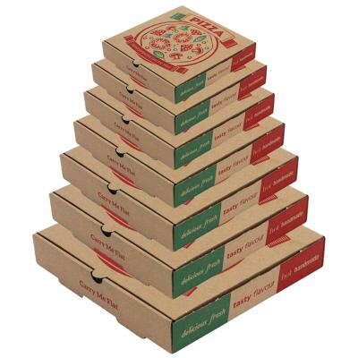 Китай Коробки пиццы коробки лоснистой пиццы слоения упаковывая напечатанные квадратом продается