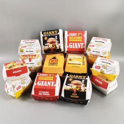 China Perrito caliente para llevar de categoría alimenticia del pollo de la fritada de la hamburguesa de las cajas de los alimentos de preparación rápida en venta