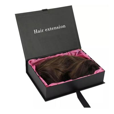 China Caixa de presente preta luxuosa da peruca da extensão do cabelo à venda