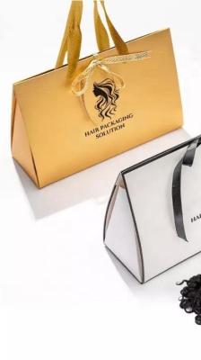 China Handbag Shape Packaging Boxes For Wigs Luxury glossy lamination for sale