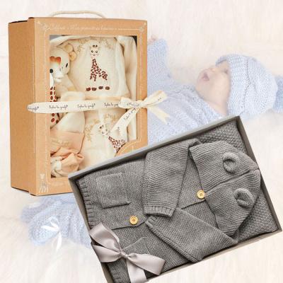 China caixas de presente luxuosas feitas sob encomenda da janela clara para crianças dos babadores da cobertura do bebê à venda