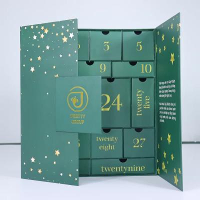 Китай Подарок календаря пришествия картона изготовленный на заказ упаковывая для подарка рождества продается