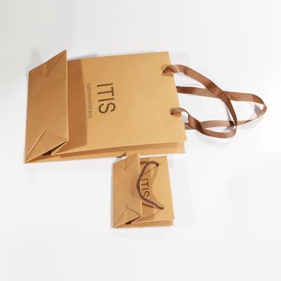 China Printing Kraft Paper Recyclable Gift Bags For Bread Coffee Sundries for sale