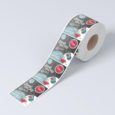 China OEM Custom Offset Printing Stickers Gold Foil Round Sticker Roll for sale