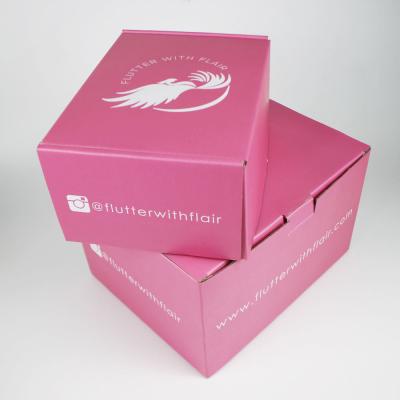 China Custom Printing Logo Glossy Pink Black Mailer Box for Toys Packaging for sale