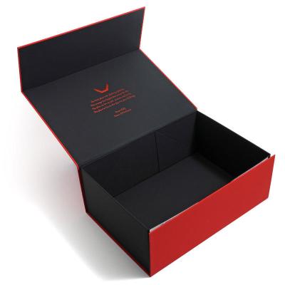 China Custom Printing Flap Open Magnetic Foldable Packaging Gift Box for Clothing Shoe for sale