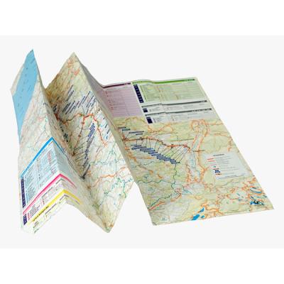 China Soft Waterproof Map Printing Services PMS CMYK Custom Finishing for sale