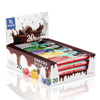 China Supermarket Shop Retail Display Boxes For Food Snack Candy Tube Bar for sale