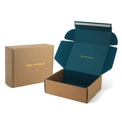China Ecommerce Printing Packaging Box Corrugated Paper Zipper Tear Strip Mailer Box for sale