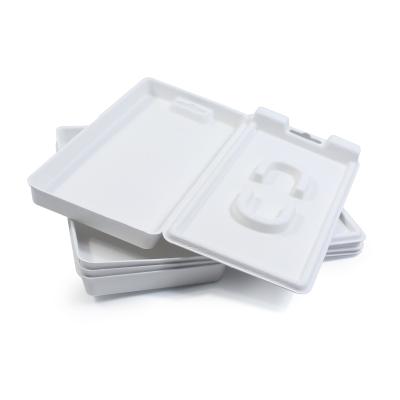 China Sugarcane Bagasse Paper Molded Pulp Packaging Trays For Electronic Products Phone Case à venda