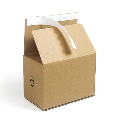 China Custom Logo Brown Kraft Paper Corrugated Folding Zipper Products Packaging Shipping Mailer Box for sale