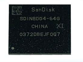 Китай EMMC Memory IC Chip With 64GB Capacity For Extended Lifespan SDINBDG4-64G-XI1 SANDISK продается