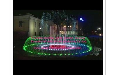China 7 Rings Musical Dancing Water Fountain Project With Running Wave Function Diameter 12 Meters for sale