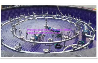 China Led Underwater Lights 2 Rings Programe Fountain 3 Patterns With Pump / Pipe Frame for sale
