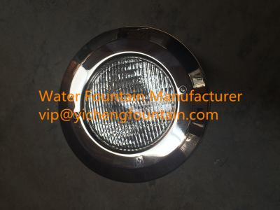 China Stainless Steel Cover Underwater Swimming Pool Lights PAR56 Bulb With Plastic Niche for sale