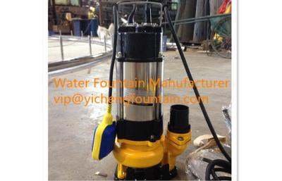 China Single Phase Sewage Submersible Pond Pump With Floating Ball 0.18 - 1.1KW for sale